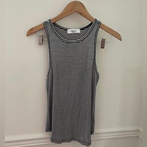 Carly Jean Los Angeles Black and White Striped Eden Tank Top